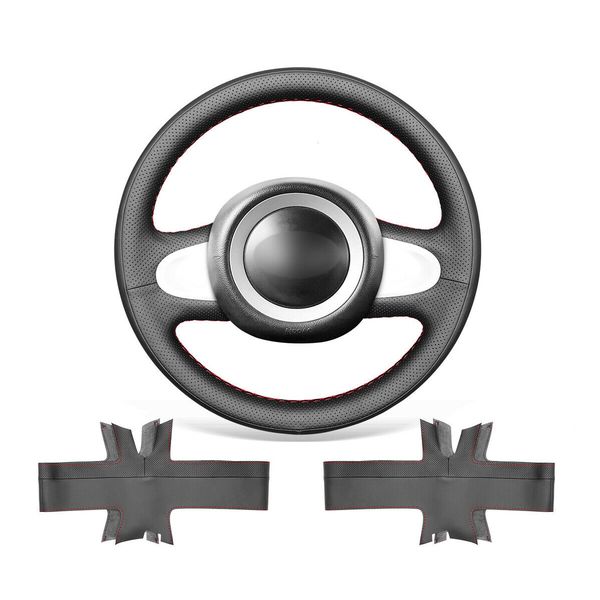 diy hand stitched soft non-slip black leather steering wheel cover for mini r56 clubman clubvan
diy hand stitched soft non-slip black leather steering wheel cover for mini r56 clubman clubvan