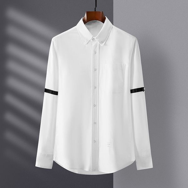 design clothing casual men's long sleeve korean fit fashion men and women lovers solid color temperament handsome oxford spinning shirt, White;black
design clothing casual men's long sleeve korean fit fashion men and women lovers solid color temperament handsome oxford spinning shirt, White;black