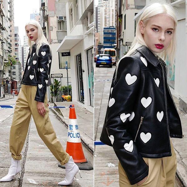 autumn leather jacket women short slim black genuine love high end washed sweet soft coat women's jackets, Black;brown
autumn leather jacket women short slim black genuine love high end washed sweet soft coat women's jackets, Black;brown