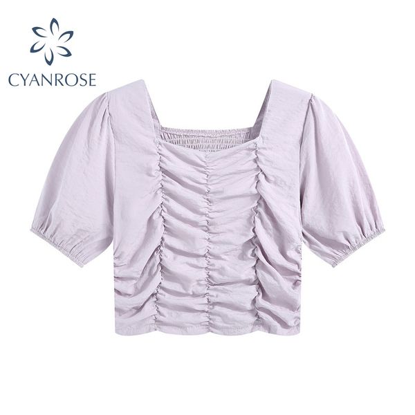 women's solid draped crop blouses shirts retro square collar korean summer crop elegant ins e-girl ulzzang blusas 210417, White
women's solid draped crop blouses shirts retro square collar korean summer crop elegant ins e-girl ulzzang blusas 210417, White