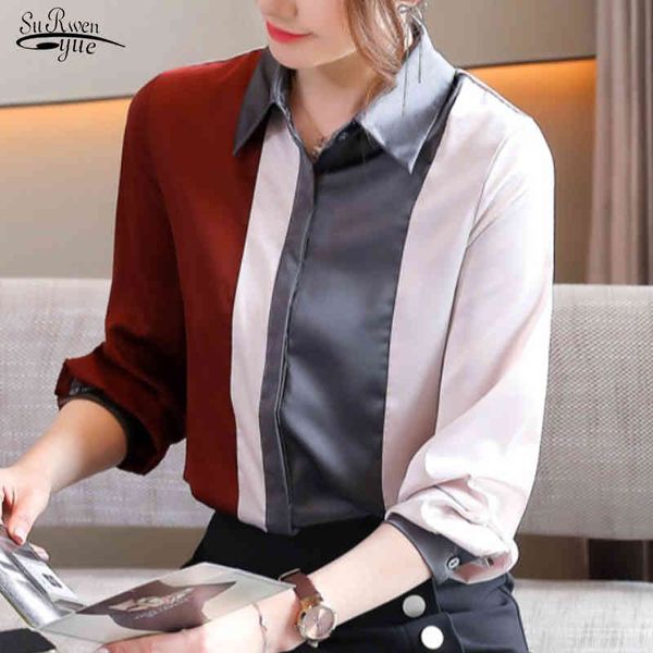 fashion elegant silk blouse women casual vintage clothing long sleeve striped female shirts plus size 13406 210508, White
fashion elegant silk blouse women casual vintage clothing long sleeve striped female shirts plus size 13406 210508, White