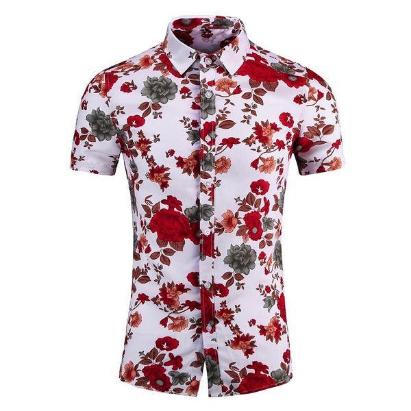 men's casual shirts 2021 fashion floral shirt short sleeve cotton beach vacation slim party large size, White;black
men's casual shirts 2021 fashion floral shirt short sleeve cotton beach vacation slim party large size, White;black