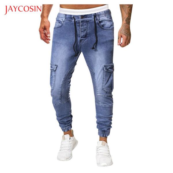 jaycsoin jeans men pure color denim cotton vintage washed pants hip hop drawstring trousers pencil men's, Blue
jaycsoin jeans men pure color denim cotton vintage washed pants hip hop drawstring trousers pencil men's, Blue
