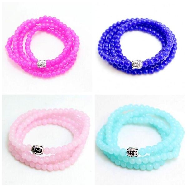 charm bracelets design candy ball bead & buddha pendant handmade multilayer bracelet for women summer fashion jewelry high quality, Golden;silver