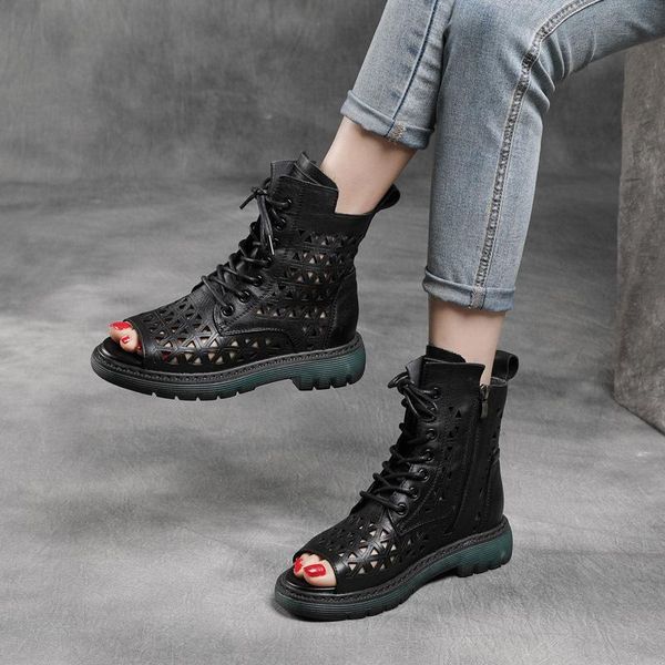 boots spring summer 2021 first layer cowhide woman hollow lace-up casual leather fish mouth short single women, Black
boots spring summer 2021 first layer cowhide woman hollow lace-up casual leather fish mouth short single women, Black