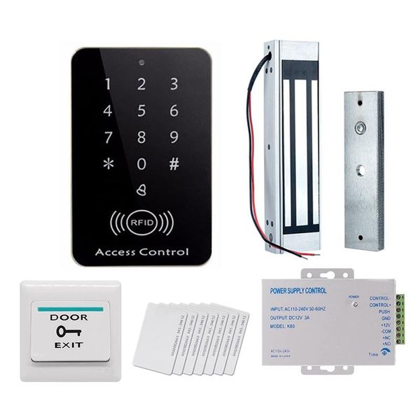 fingerprint access control door system kit rfid keypad + power supply 180kg magnetic lock locks for home security controller
fingerprint access control door system kit rfid keypad + power supply 180kg magnetic lock locks for home security controller