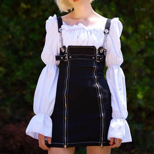 casual dresses punk suspenders mini dress women gothic strap black zipper short preppy sty;e goth fashion girl summer, Black;gray
casual dresses punk suspenders mini dress women gothic strap black zipper short preppy sty;e goth fashion girl summer, Black;gray