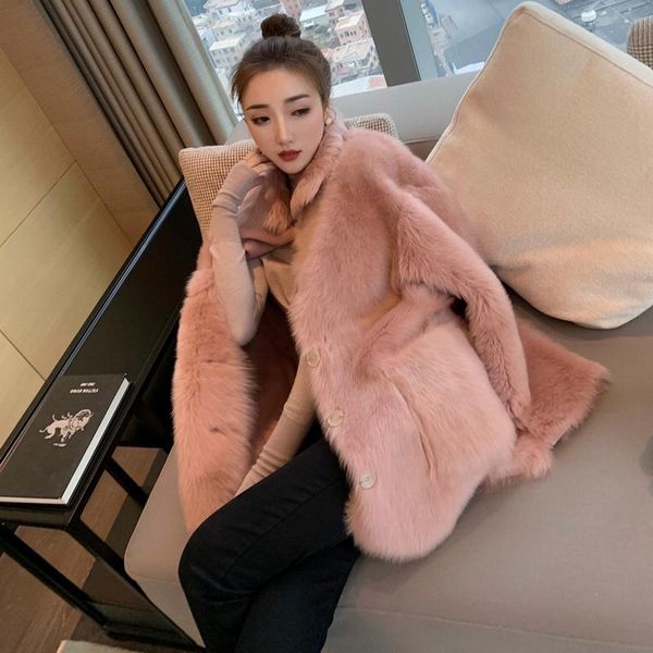 Women's Fur & Faux 2021 Autumn Winter Women Real Coat Lady Solid Teddy Bear Single Breasted Jacket Female Casual Loose Plush Outerwear O200, Black
Women's Fur & Faux 2021 Autumn Winter Women Real Coat Lady Solid Teddy Bear Single Breasted Jacket Female Casual Loose Plush Outerwear O200, Black