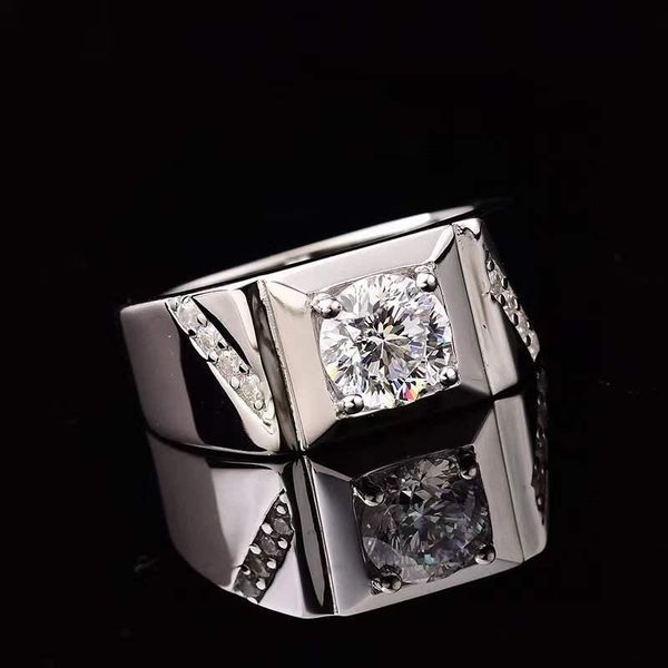 1-2ct s925 sterling silver platinum plated men ring d color male moissanite rings vvs fine jewelry pass diamond cluster, Golden;silver
1-2ct s925 sterling silver platinum plated men ring d color male moissanite rings vvs fine jewelry pass diamond cluster, Golden;silver