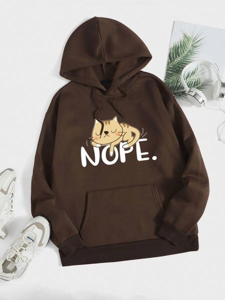 cartoon cat & letter graphic thermal lined hoodie m3ou#, White;black
cartoon cat & letter graphic thermal lined hoodie m3ou#, White;black