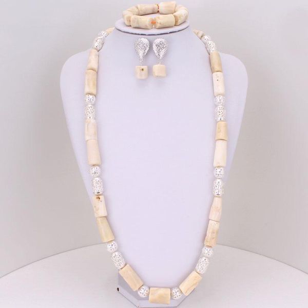 earrings & necklace 4ujewelry women african jewelry set nigerian wedding costume white coral beads bridal 2021 fashion, Silver
earrings & necklace 4ujewelry women african jewelry set nigerian wedding costume white coral beads bridal 2021 fashion, Silver
