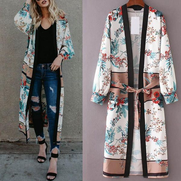 women's blouses & shirts womens belt bandage shawl print kimono cardigan shirt cover up beachwear blouse, White
women's blouses & shirts womens belt bandage shawl print kimono cardigan shirt cover up beachwear blouse, White