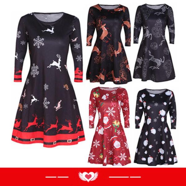 casual dresses christmas deer snowflake santa claus print dress women long sleeve o-neck loose a-line year party lady vestidos, Black;gray
casual dresses christmas deer snowflake santa claus print dress women long sleeve o-neck loose a-line year party lady vestidos, Black;gray