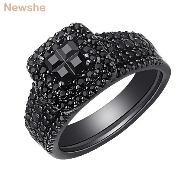 cluster rings she elegant black wedding ring set for women engagement cross cut cubic zircon qr0763wg, Golden;silver
cluster rings she elegant black wedding ring set for women engagement cross cut cubic zircon qr0763wg, Golden;silver