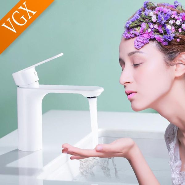 bathroom sink faucets vgx basin mixer bath faucet washbasin taps single water tap for restroom white brass copper chrome f613-101
bathroom sink faucets vgx basin mixer bath faucet washbasin taps single water tap for restroom white brass copper chrome f613-101