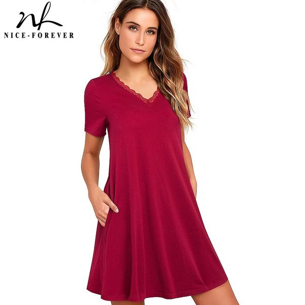 nice-forever summer wome solid color with pocket dresses casual straight oversized shift dress t025 210419, White
nice-forever summer wome solid color with pocket dresses casual straight oversized shift dress t025 210419, White
