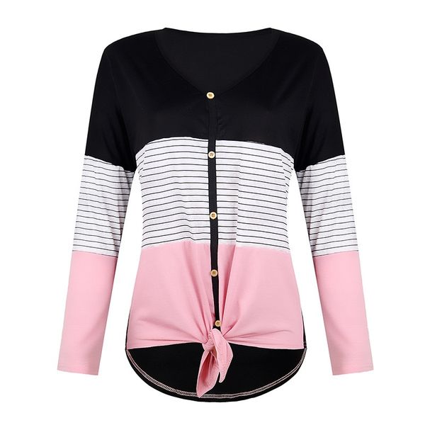 women autumn and winter women's long sleeve button hem lace up shirt wholesale casual t-shirt, White
women autumn and winter women's long sleeve button hem lace up shirt wholesale casual t-shirt, White