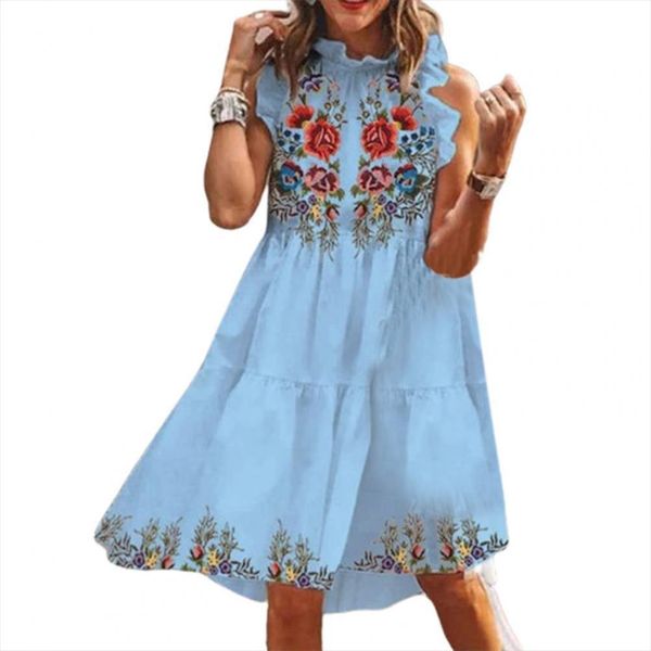 fashion floral print loose womens dresses sleeveless ruffle knee length streetwear for party short sleeve casual, Black;gray
fashion floral print loose womens dresses sleeveless ruffle knee length streetwear for party short sleeve casual, Black;gray