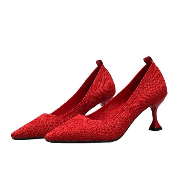 dress shoes 2021 women's pointed toe elastic 6cm thin high heels beige black female knitting elegant ladies pumps
dress shoes 2021 women's pointed toe elastic 6cm thin high heels beige black female knitting elegant ladies pumps