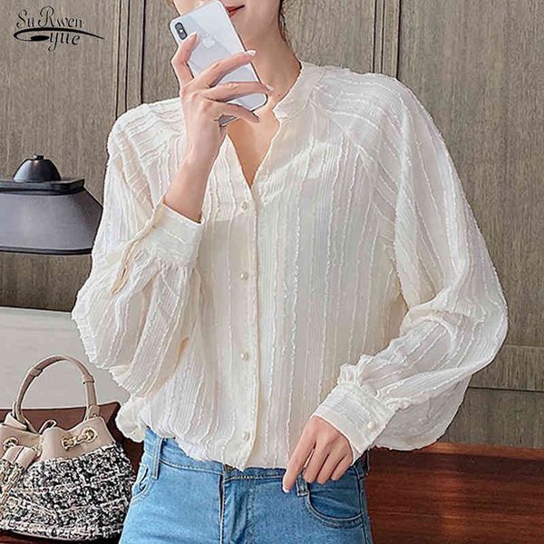autumn korean v-neck fashion chiffon shirt women casual long sleeve cardigan blouse women plus size ladies 10625 210518, White
autumn korean v-neck fashion chiffon shirt women casual long sleeve cardigan blouse women plus size ladies 10625 210518, White