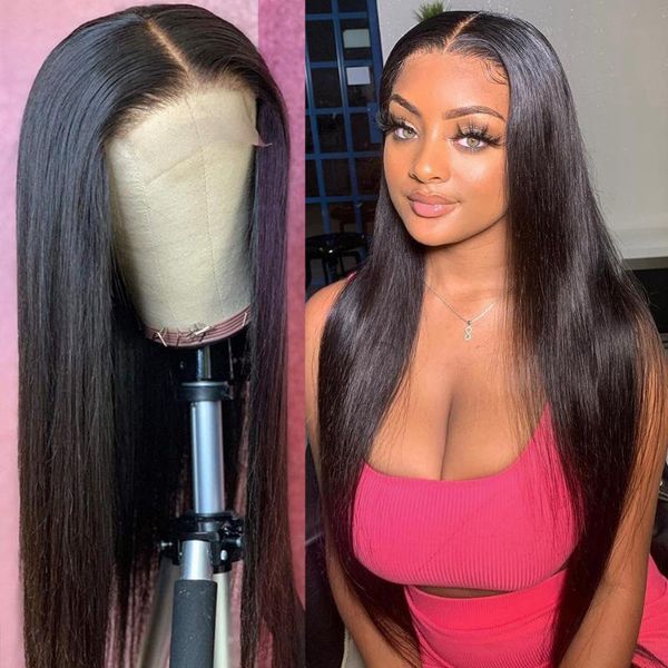 lace wigs rosabeauty 4x4 front closure wig 28 30 inch straight brazilian human remy hair frontal pre plucked for black women, Black;brown 
lace wigs rosabeauty 4x4 front closure wig 28 30 inch straight brazilian human remy hair frontal pre plucked for black women, Black;brown