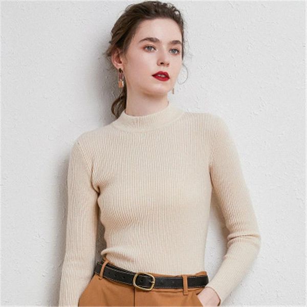 women's sweaters autumn casual knit sweater female jumpers knitted jumper outside half high neck fit pullover bottoming pullovers, White;black
women's sweaters autumn casual knit sweater female jumpers knitted jumper outside half high neck fit pullover bottoming pullovers, White;black