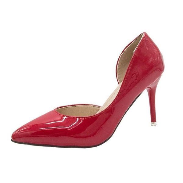 dress shoes women 9cm high heel pointed toe pumps patent leather heels boat wedding zapatos mujer female, Black
dress shoes women 9cm high heel pointed toe pumps patent leather heels boat wedding zapatos mujer female, Black