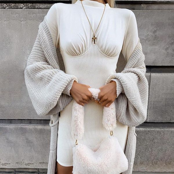 casual dresses yuqung women patchwork turtleneck slim bodycon bottom dress white ribbed long sleeve basic bandage mini autumn party, Black;gray
casual dresses yuqung women patchwork turtleneck slim bodycon bottom dress white ribbed long sleeve basic bandage mini autumn party, Black;gray