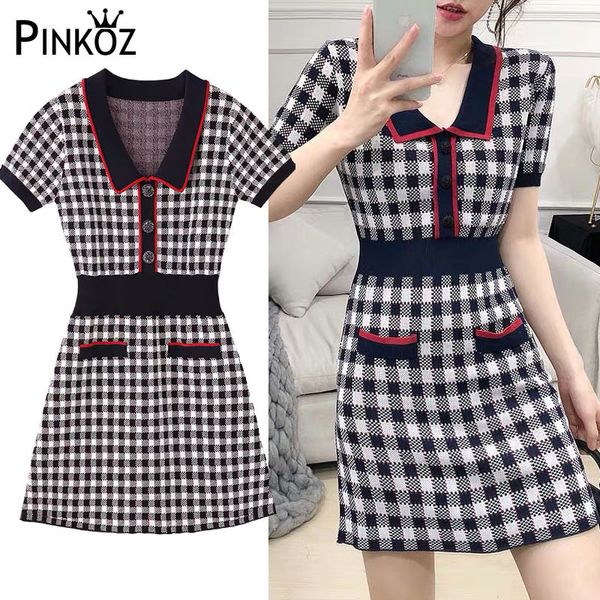 runway designer button polkets knitting mini dress summer women short sleeve high waist plaid dresses elegant england 210421, White
runway designer button polkets knitting mini dress summer women short sleeve high waist plaid dresses elegant england 210421, White
