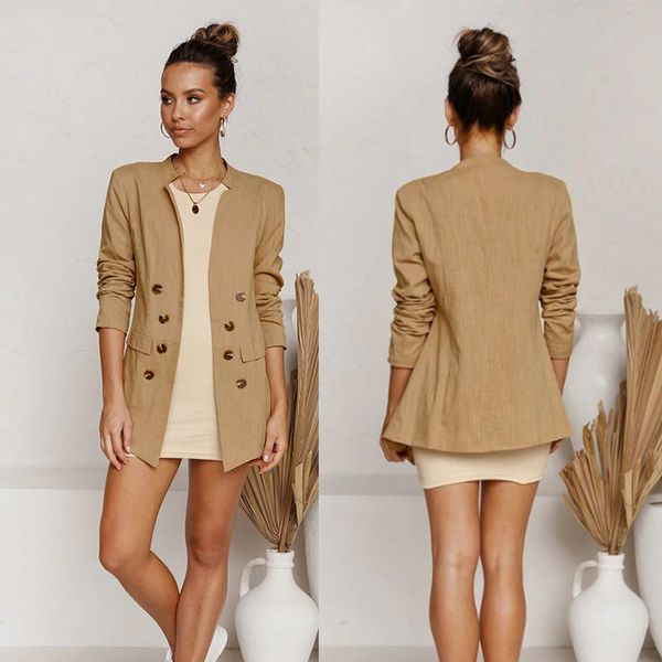 Fashionable Ladies Suit Autumn and Winter 2021 Button Decoration Cardigan Long Sleeve Blazer, Khaki
Fashionable Ladies Suit Autumn and Winter 2021 Button Decoration Cardigan Long Sleeve Blazer, Khaki