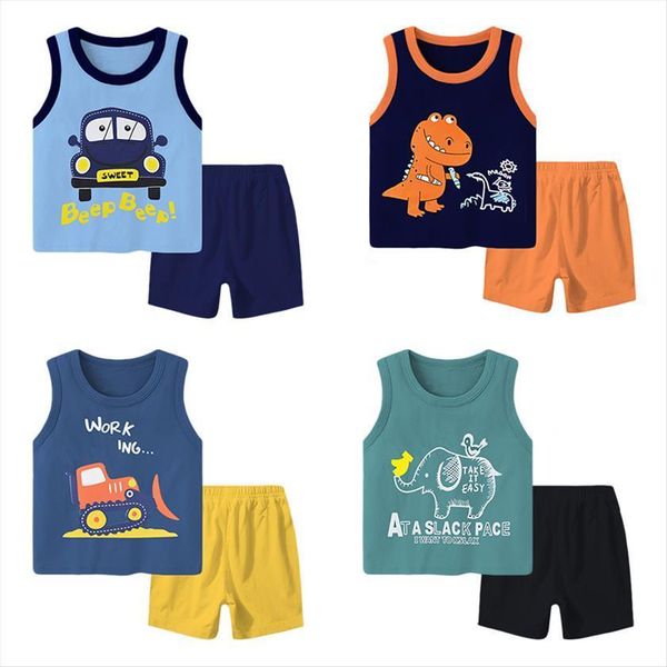 summer kids clothing set sleeveless t shirt shorts 2pc outfits childs cartoon print cotton childrens casual beach, White
summer kids clothing set sleeveless t shirt shorts 2pc outfits childs cartoon print cotton childrens casual beach, White