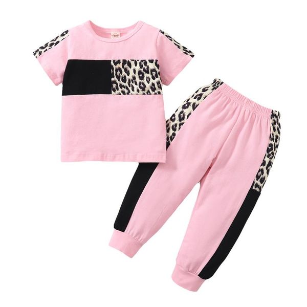 clothing sets toddler baby boys girls short sleeve leopard printed +pants sports outfits kids summer set girl clothes ropa 30, White 
clothing sets toddler baby boys girls short sleeve leopard printed +pants sports outfits kids summer set girl clothes ropa 30, White