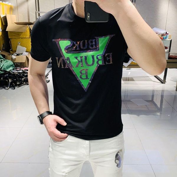 men's t-shirts asian summer trend craftsmanship drilling original brand t-shirt round neck cotton sweat-absorbent short sleeves, White;black
men's t-shirts asian summer trend craftsmanship drilling original brand t-shirt round neck cotton sweat-absorbent short sleeves, White;black