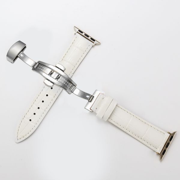 alternative apple watch white leather strap with butterfly buckle style 38-40 42-44mm, Black;brown
alternative apple watch white leather strap with butterfly buckle style 38-40 42-44mm, Black;brown