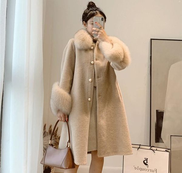 women's fur & faux women winter warm wool coats real granule sheep shearing coat collar sleeve overcoat long outerwear, Black
women's fur & faux women winter warm wool coats real granule sheep shearing coat collar sleeve overcoat long outerwear, Black