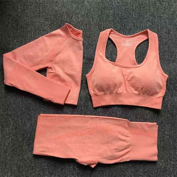 2/3pcs women seamless yoga set fitness sports suits gym bra long sleeve shirts high waist running leggings workout clothing 210802, Gray
2/3pcs women seamless yoga set fitness sports suits gym bra long sleeve shirts high waist running leggings workout clothing 210802, Gray