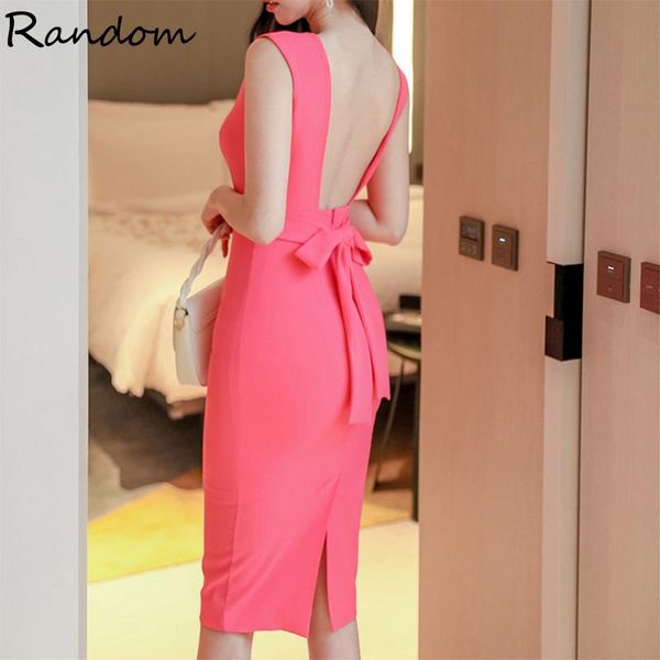 casual dresses summer elegant women pink dress bow backless o-neck bodycon wrap knee sleeveless office ladies fashion clothing, Black;gray
casual dresses summer elegant women pink dress bow backless o-neck bodycon wrap knee sleeveless office ladies fashion clothing, Black;gray