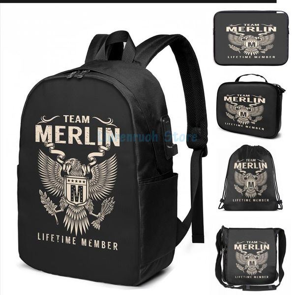 funny graphic print team merlin lifetime member(2) usb charge backpack men school bags women bag travel laptop
funny graphic print team merlin lifetime member(2) usb charge backpack men school bags women bag travel laptop