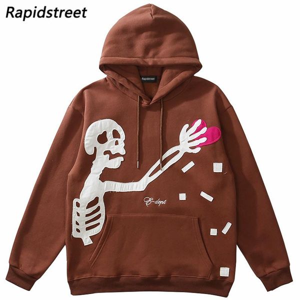 men's hoodies & sweatshirts hip hop streetwear hoodie sweatshirt human skeleton heart hooded pullover 2021 men harajuku cotton fleece s, Black
men's hoodies & sweatshirts hip hop streetwear hoodie sweatshirt human skeleton heart hooded pullover 2021 men harajuku cotton fleece s, Black