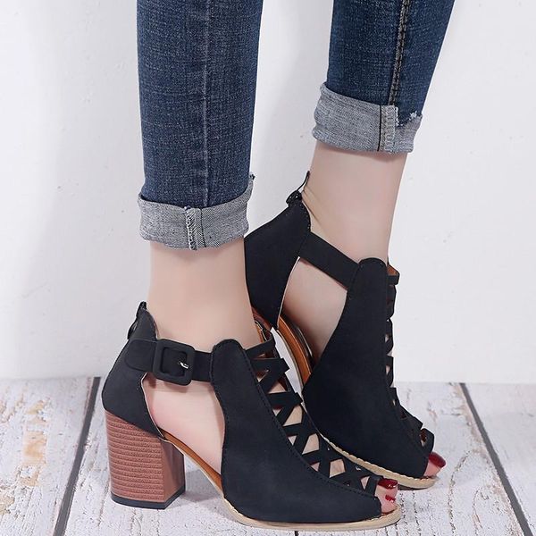 suede hollow high heels sandals women 2021 summer shoes peep toe square heel gladiator pumps party female, Black
suede hollow high heels sandals women 2021 summer shoes peep toe square heel gladiator pumps party female, Black