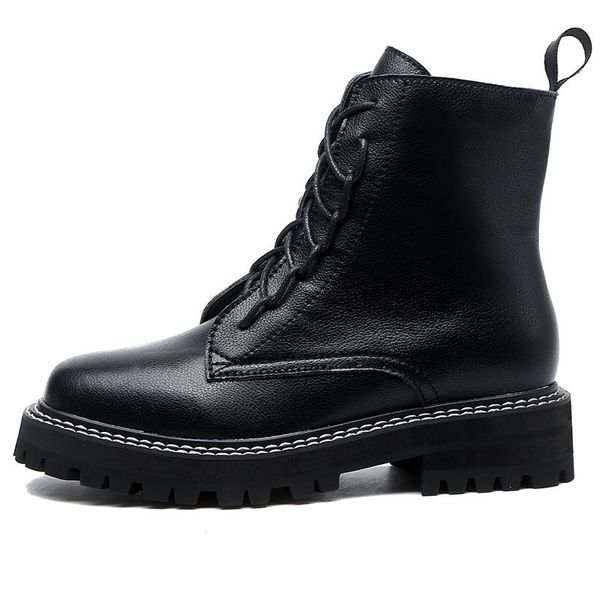 leather women's platform boots 2021 spring women ankle fashion brand thick soled zipper ladies shoes, Black
leather women's platform boots 2021 spring women ankle fashion brand thick soled zipper ladies shoes, Black