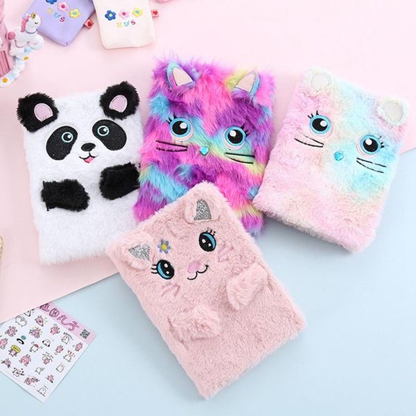 cartoon colorful dream cat plush notebooks girls portable pocket diary planner notepad stationery notepads, Purple;pink
cartoon colorful dream cat plush notebooks girls portable pocket diary planner notepad stationery notepads, Purple;pink