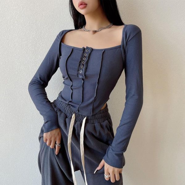 women's t-shirt lady spice girls tight thin curved tshirt square neck long sleeve women tees korean fashion p8ye, White
women's t-shirt lady spice girls tight thin curved tshirt square neck long sleeve women tees korean fashion p8ye, White