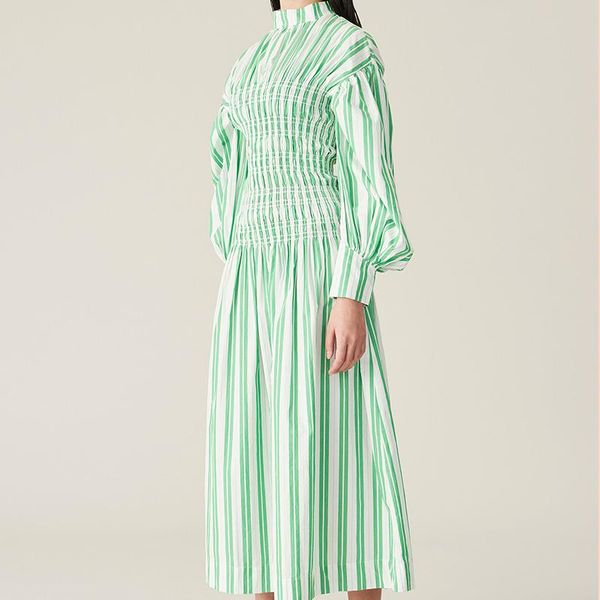 casual dresses green vertical stripe dress women's stand collar high waist long sleeve early autumn ladies robe, Black;gray
casual dresses green vertical stripe dress women's stand collar high waist long sleeve early autumn ladies robe, Black;gray