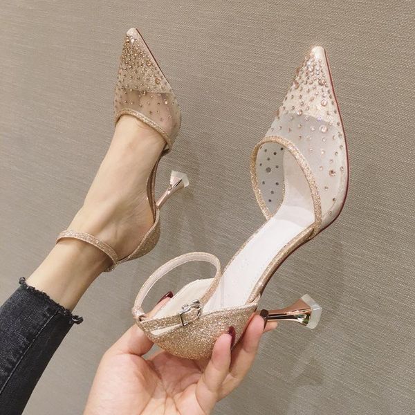dress shoes wedding party woman 2021 women luxury gold mesh pointed toe rhinestone high heels stilleto ankle strap pumps, Black
dress shoes wedding party woman 2021 women luxury gold mesh pointed toe rhinestone high heels stilleto ankle strap pumps, Black