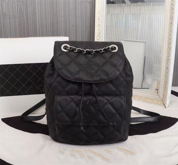 backpack 2021 luxury large capacity female bag caviar premium brand backpacks
