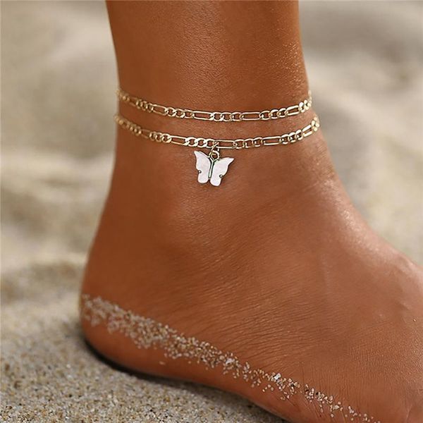 anklets 2pc women anklet fashion butterfly decor ankle charm bracelet beach chain jewelry accessories party dress up, Red;blue
anklets 2pc women anklet fashion butterfly decor ankle charm bracelet beach chain jewelry accessories party dress up, Red;blue