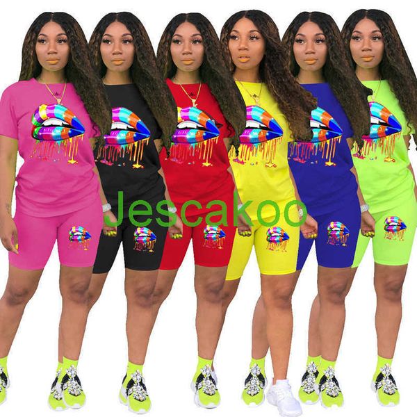 summer women piece pants tracksuits outfit lip mouth print short sleeve crop t-shirt leggings pants summer clothing, Gray
summer women piece pants tracksuits outfit lip mouth print short sleeve crop t-shirt leggings pants summer clothing, Gray