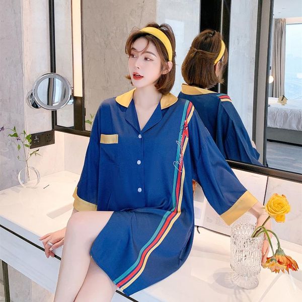 women's sleepwear ice silk shirt nightgown women thin spring and summer korean loose middle-sleeved pajamas large size cardigan nightdr, Black;red
women's sleepwear ice silk shirt nightgown women thin spring and summer korean loose middle-sleeved pajamas large size cardigan nightdr, Black;red