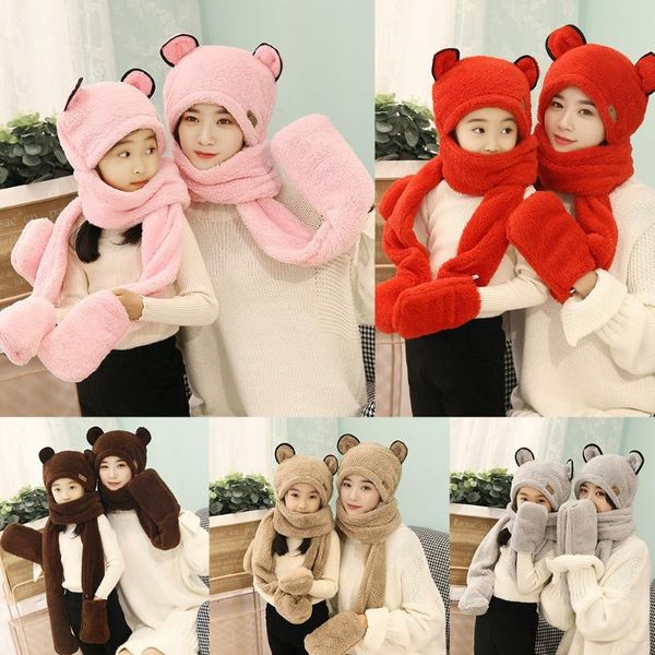 hats, scarves & gloves sets parent-child family matching winter 3 in 1 scarf hat mother kids cute bear ears fluffy plush hoodie earflap bean, Blue;gray
hats, scarves & gloves sets parent-child family matching winter 3 in 1 scarf hat mother kids cute bear ears fluffy plush hoodie earflap bean, Blue;gray